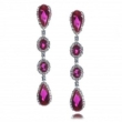 Серьги Серебро 925, рубин синт, циркон 025 352 01 21lsk1-00022 2010 г инфо 4550w.