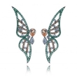 Серьги Серебро, медный подслой кварц, циркон 025 352 01 21sk-00364 2010 г инфо 5745w.