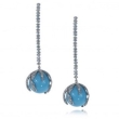 Серьги Серебро проба ниже 800 бирюза синт 025 352 01 21lsk-00015 2010 г инфо 5748w.