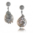 Серьги Серебро 925 перламутр, циркон 025 352 01 21sp-00132 2010 г инфо 5766w.